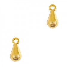 DQ Metal charm Drop 13x6mm Gold